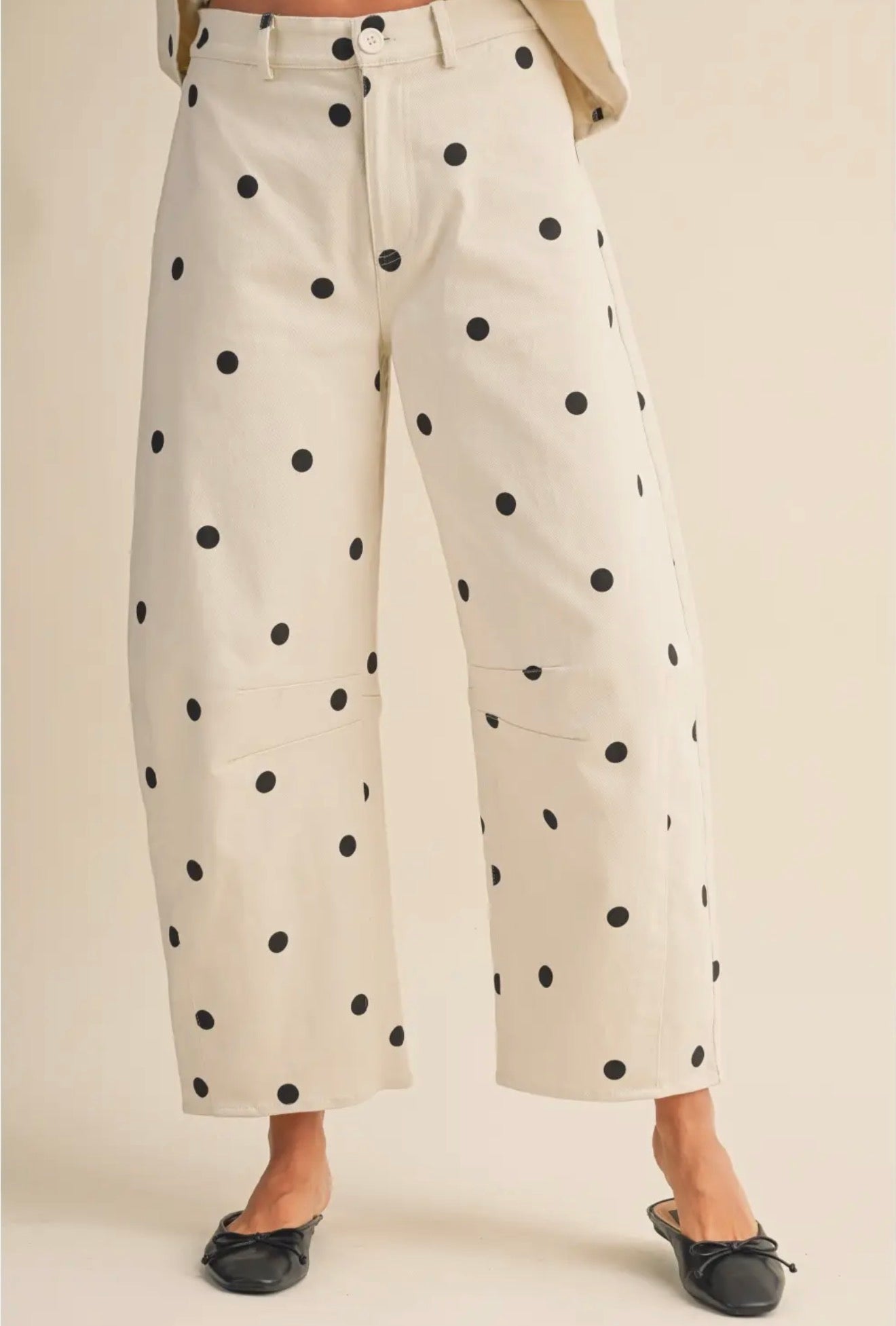 Polka Dot Denim Barrel Set