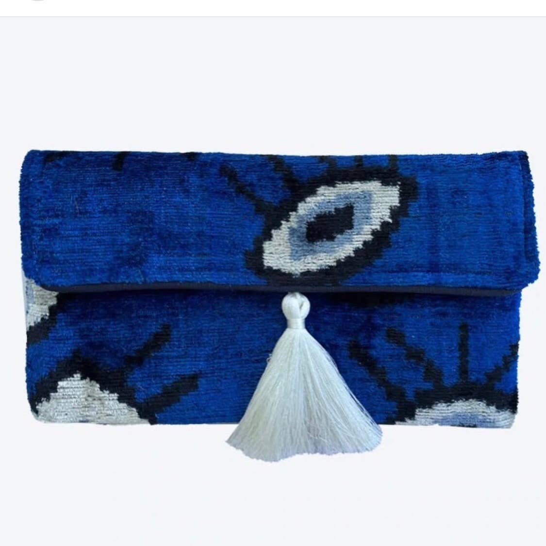 Silk Velvet Ikat Clutch