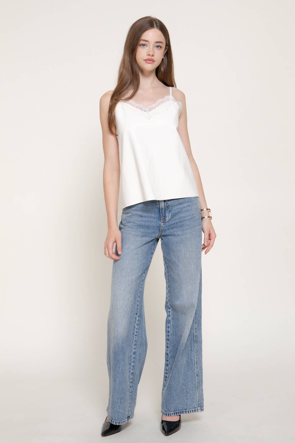 Georgina Faux Leather Top