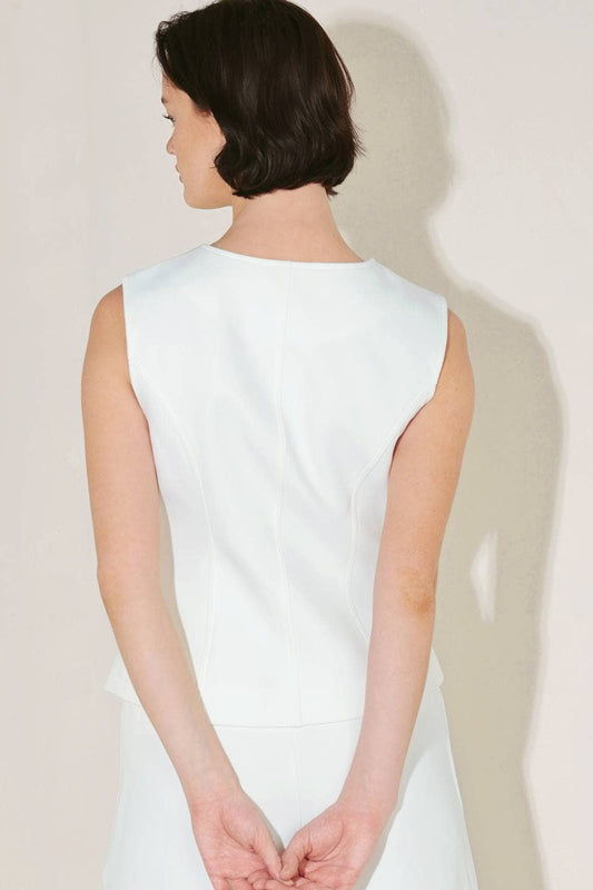 Darla White Vest
