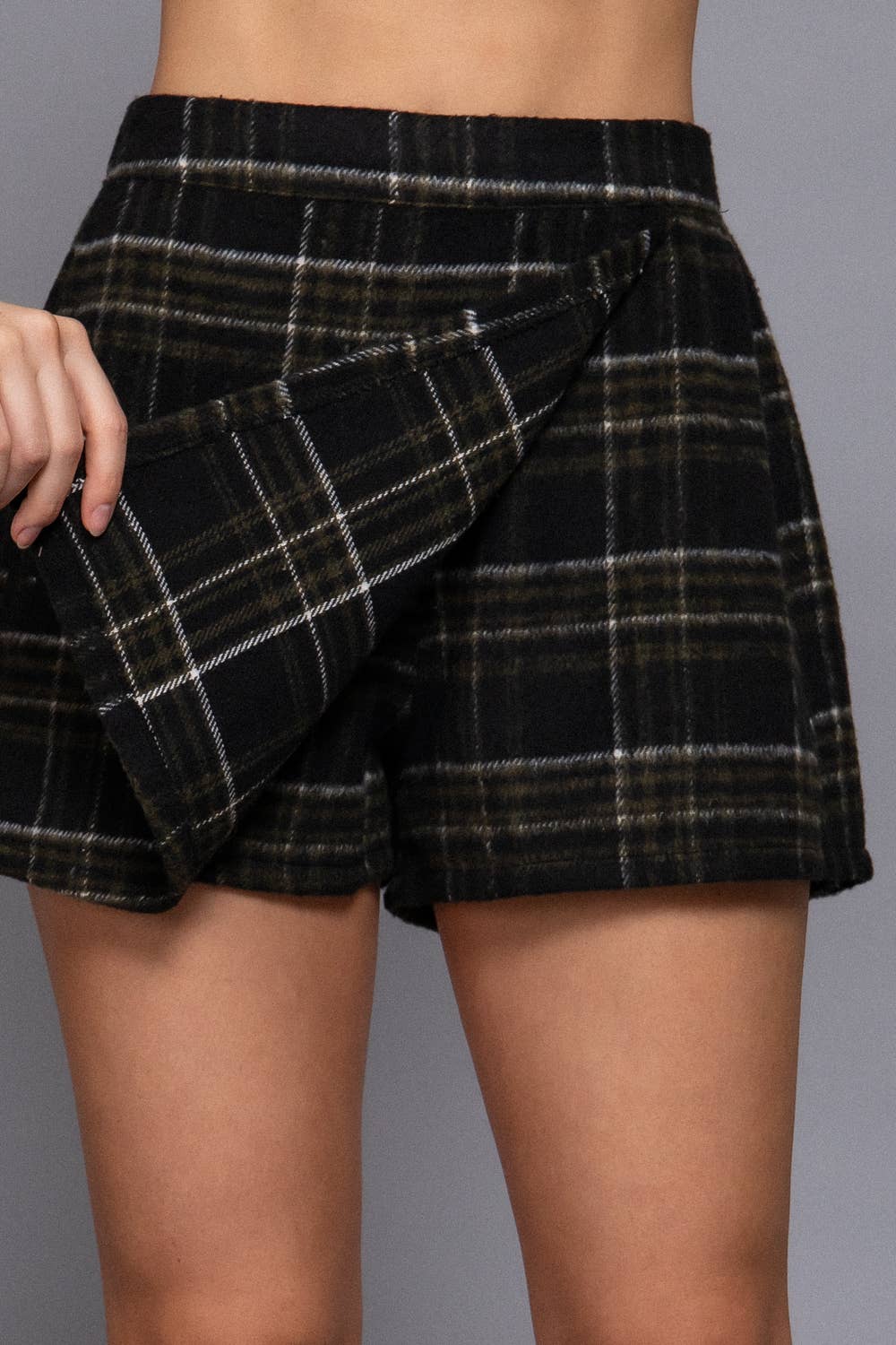 Plaid Wrap Skort