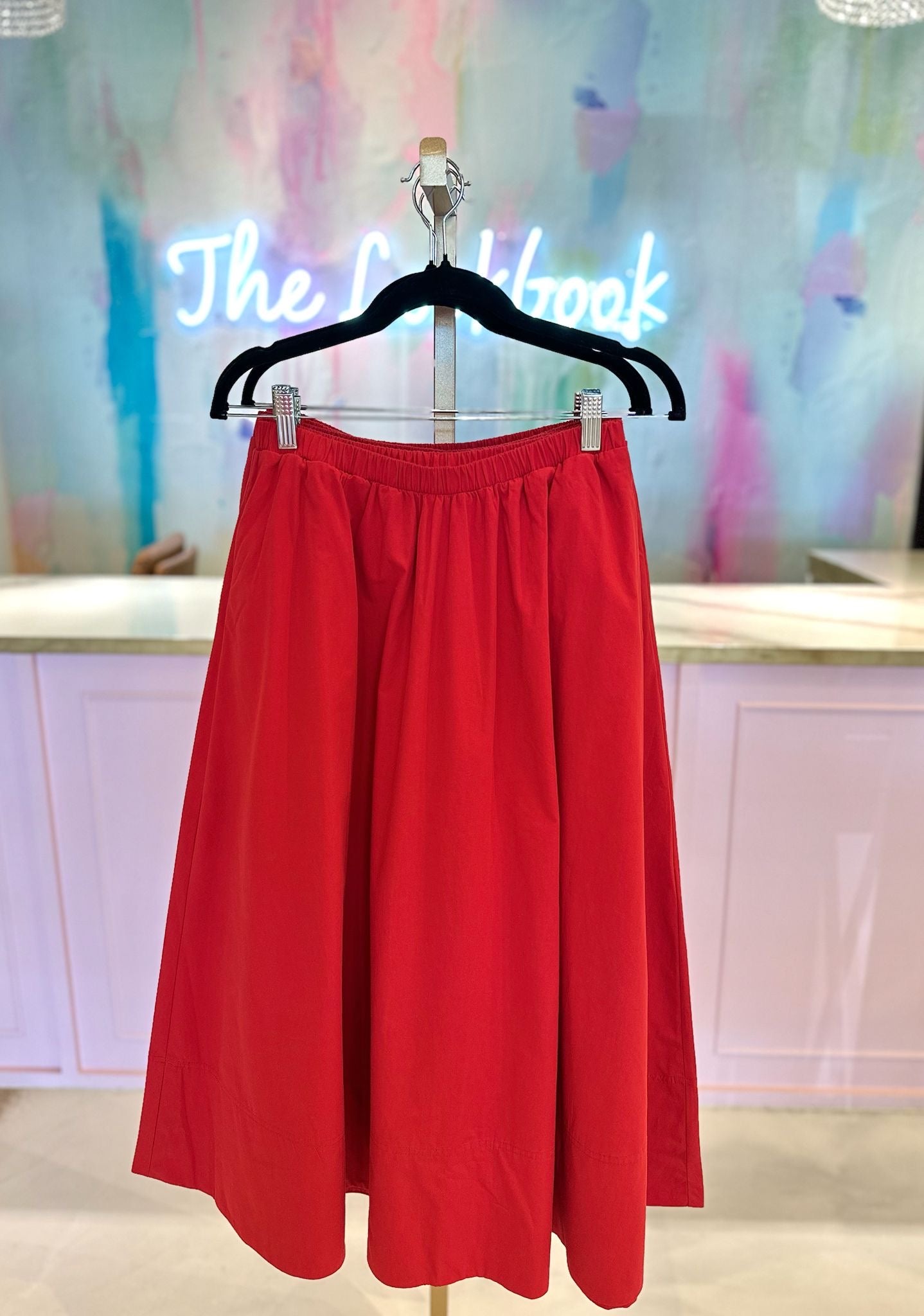 Red Maxi Skirt