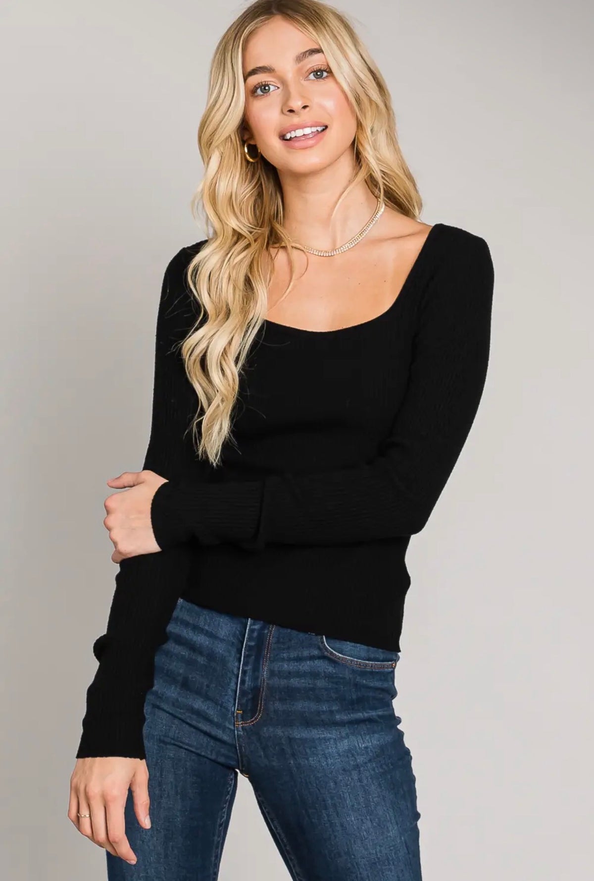 Black Fitted Sweater