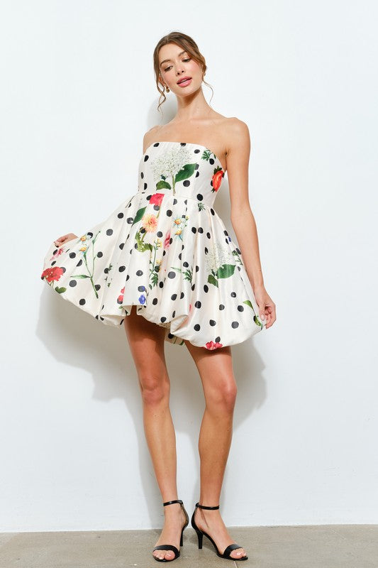 Polka Dot Floral Dress