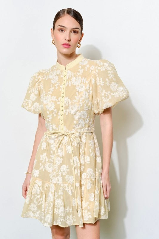 Yellow floral dress
