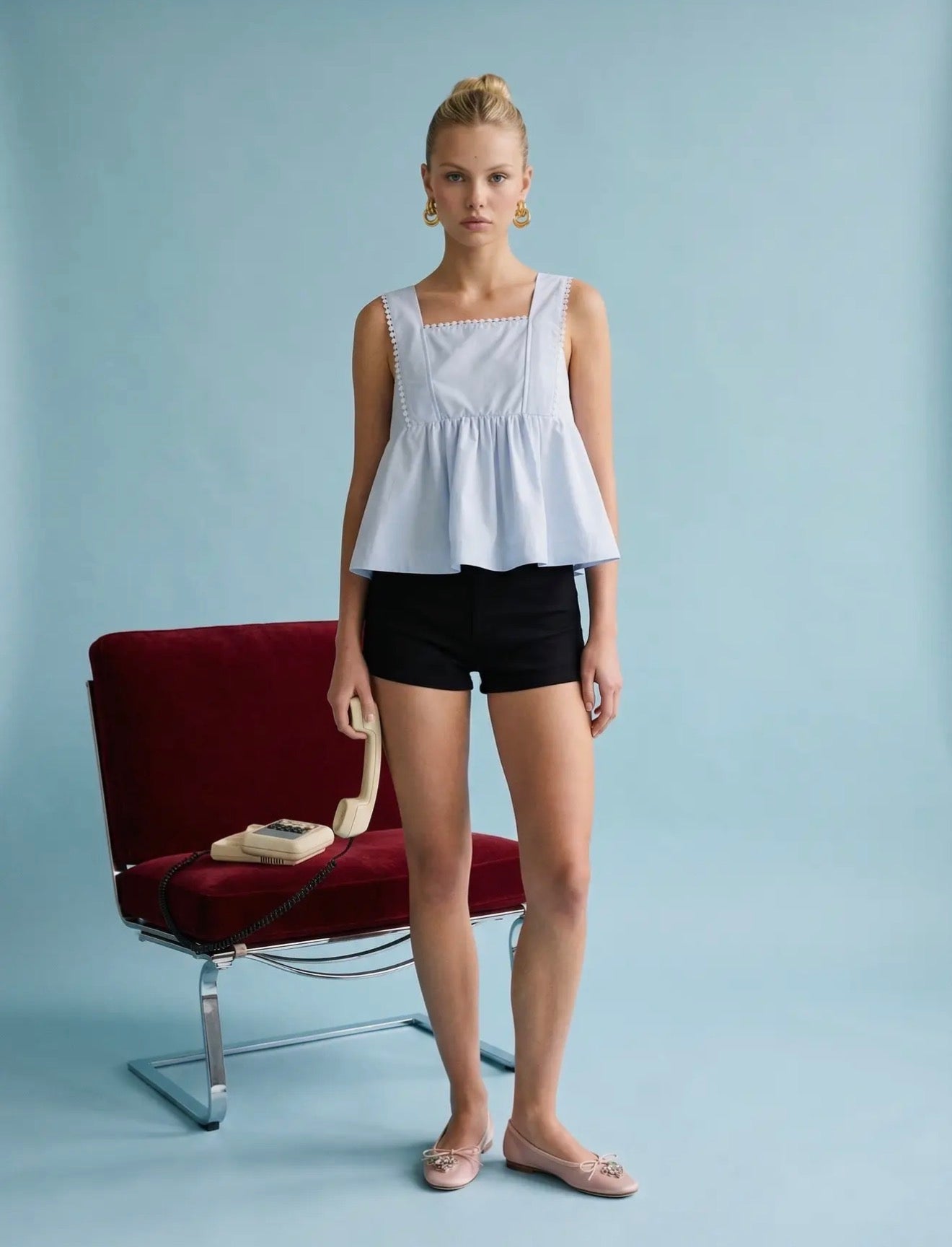 Priscila Blue Top