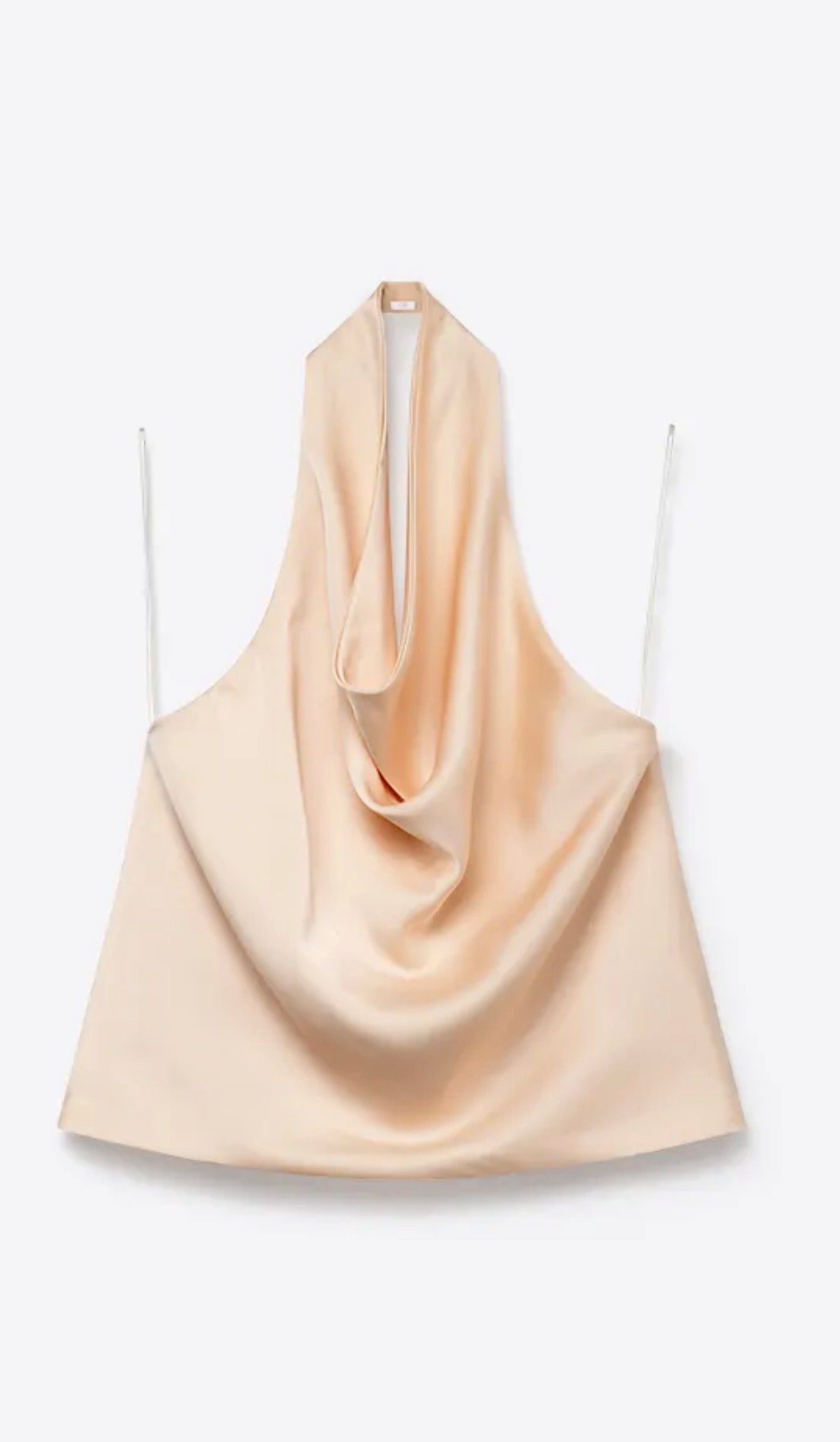 Cream Satin Halter Top