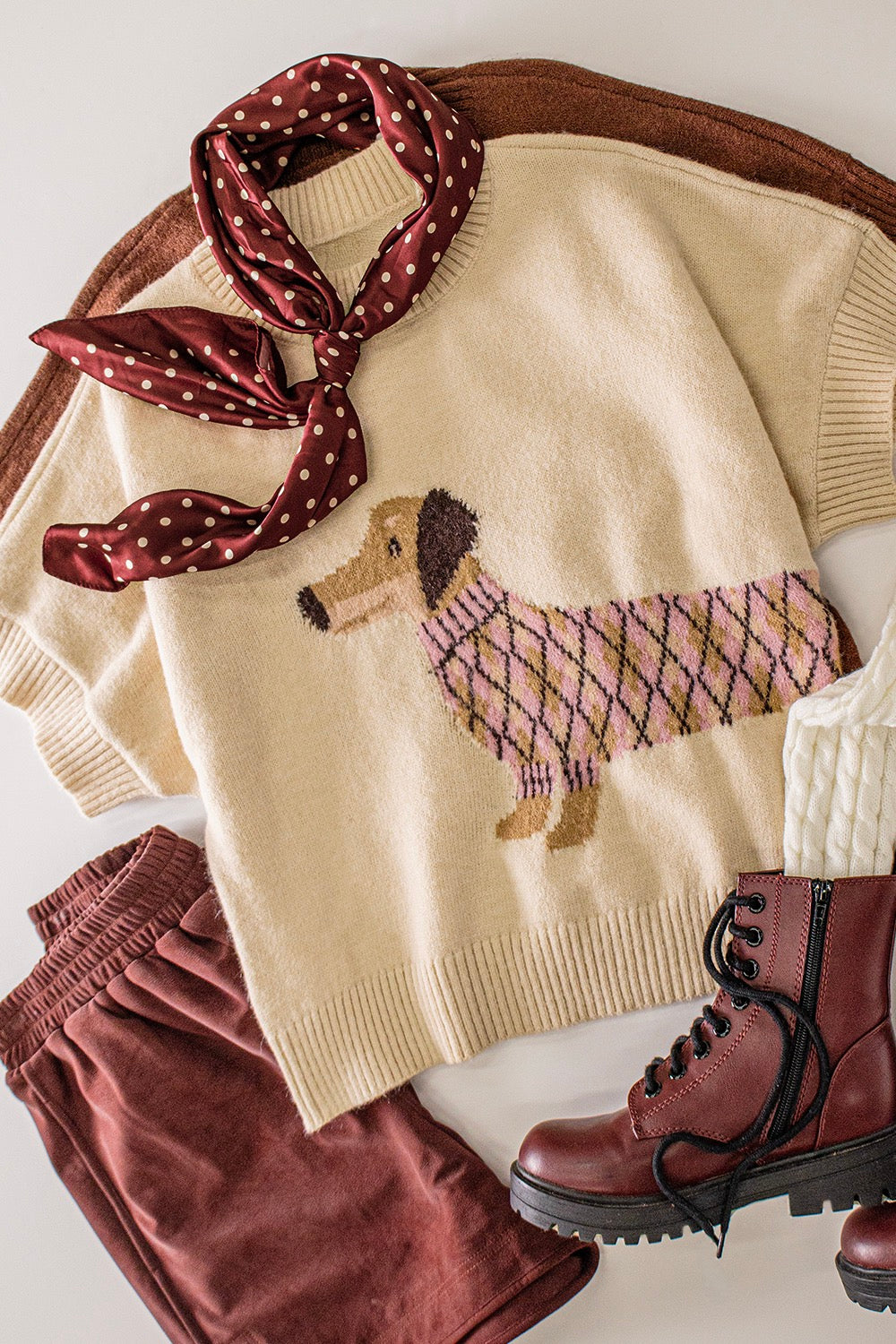 Dog Short Sleeve Sweater
