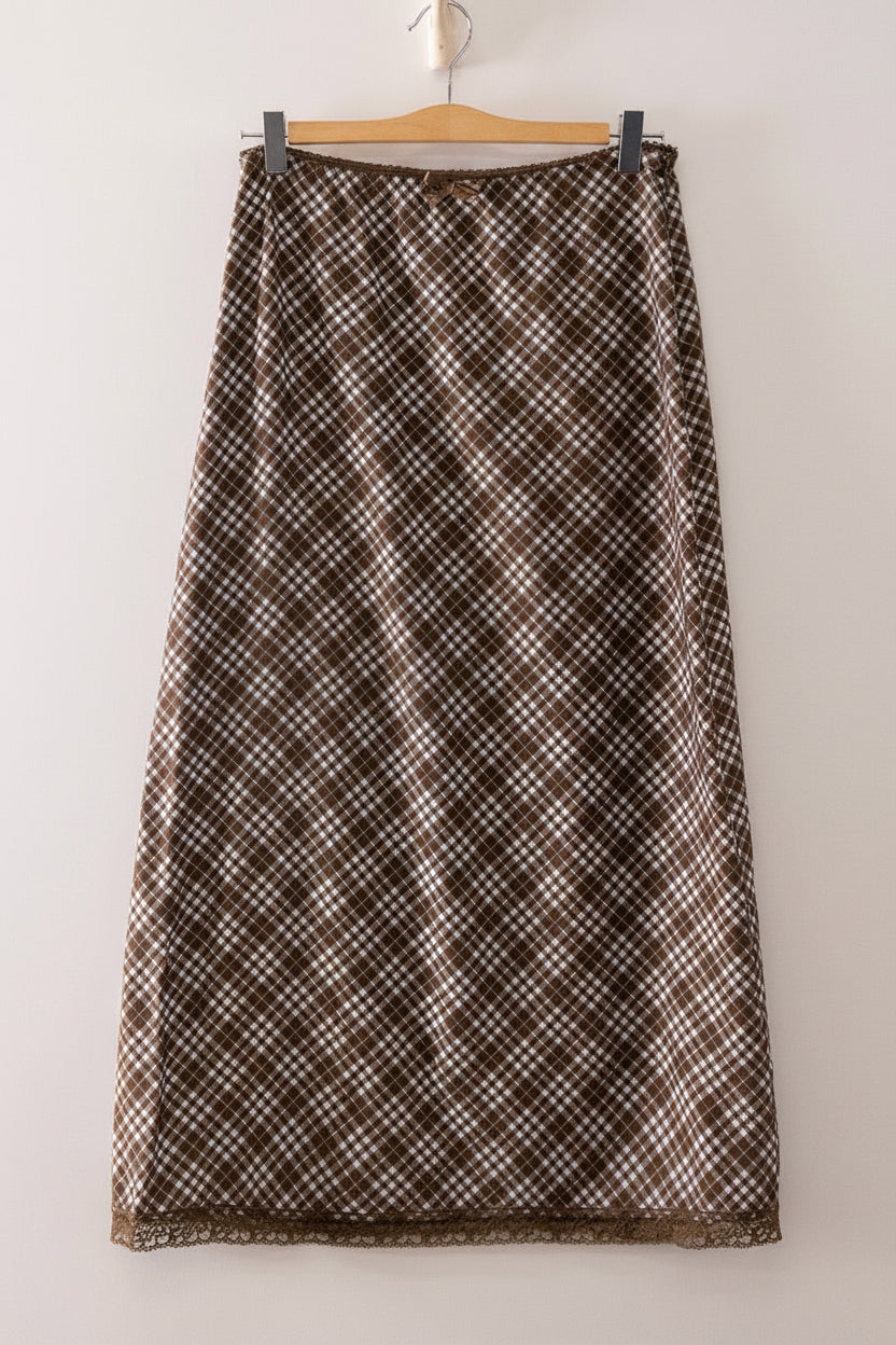 Plaid Midi Skirt
