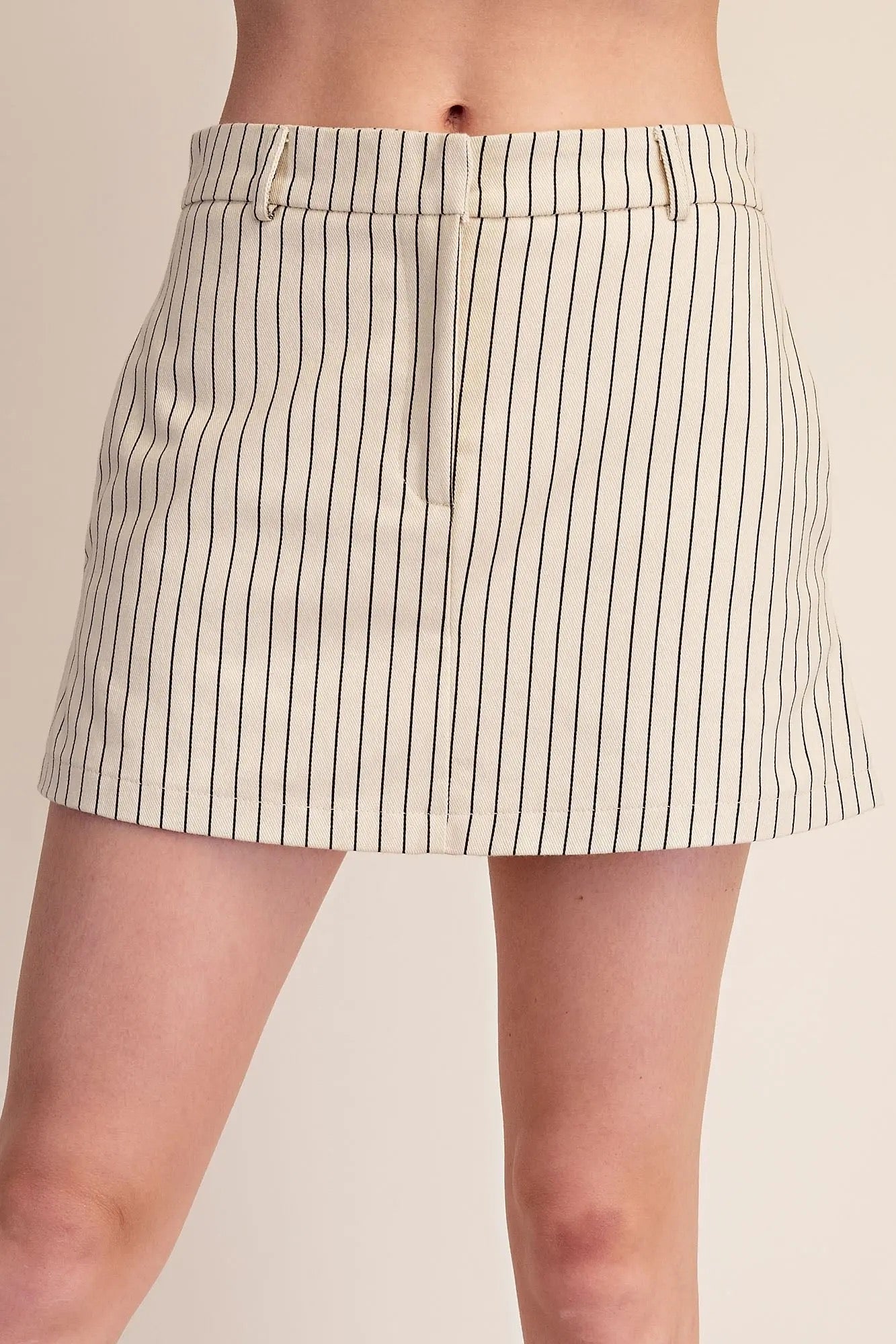 Striped Denim Skort