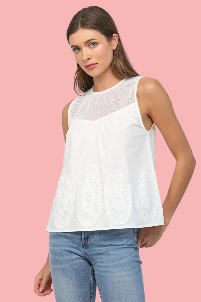 White Darian Blouse