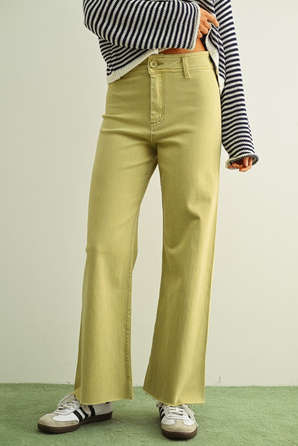 Wide Leg Denim Pants