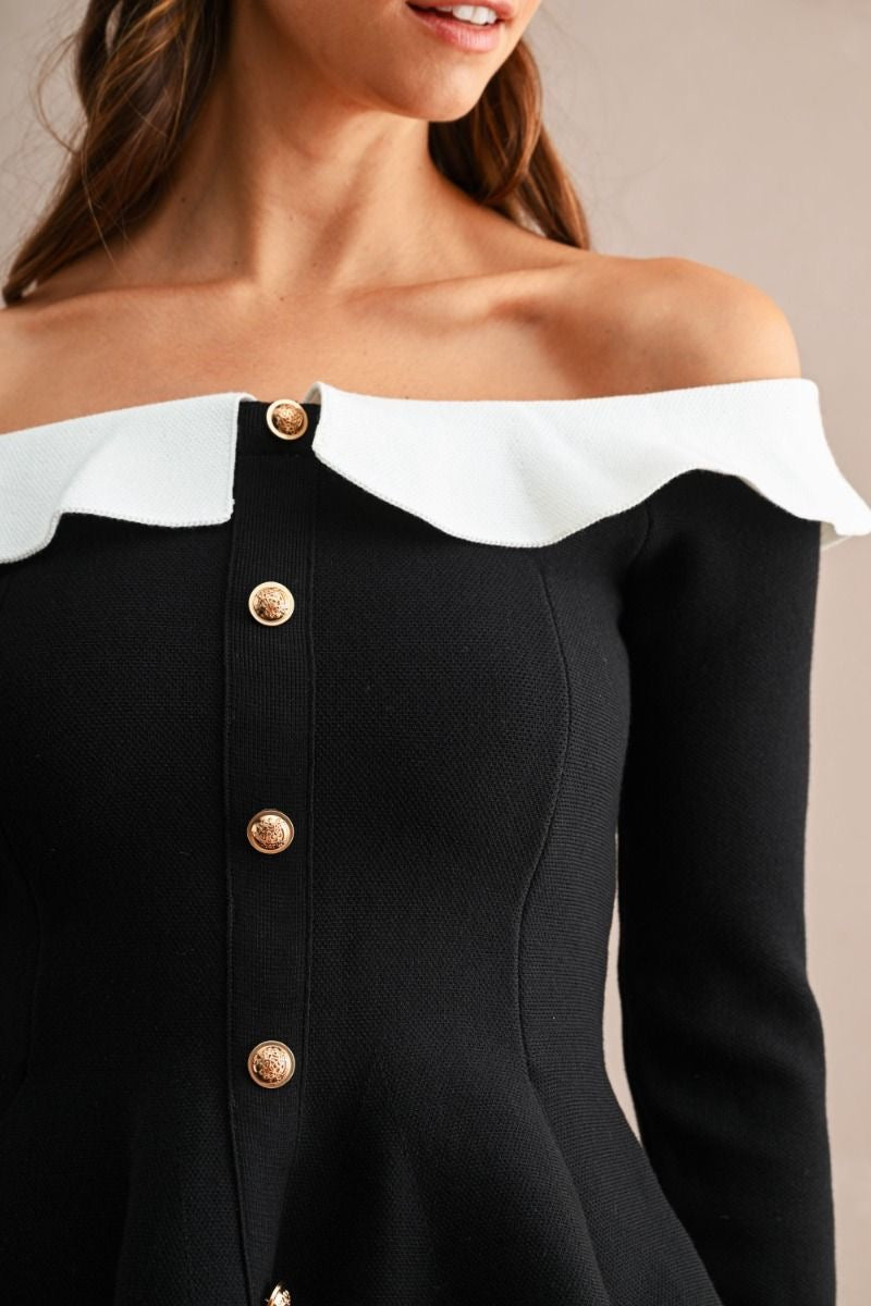 Off Shoulder Knit Top
