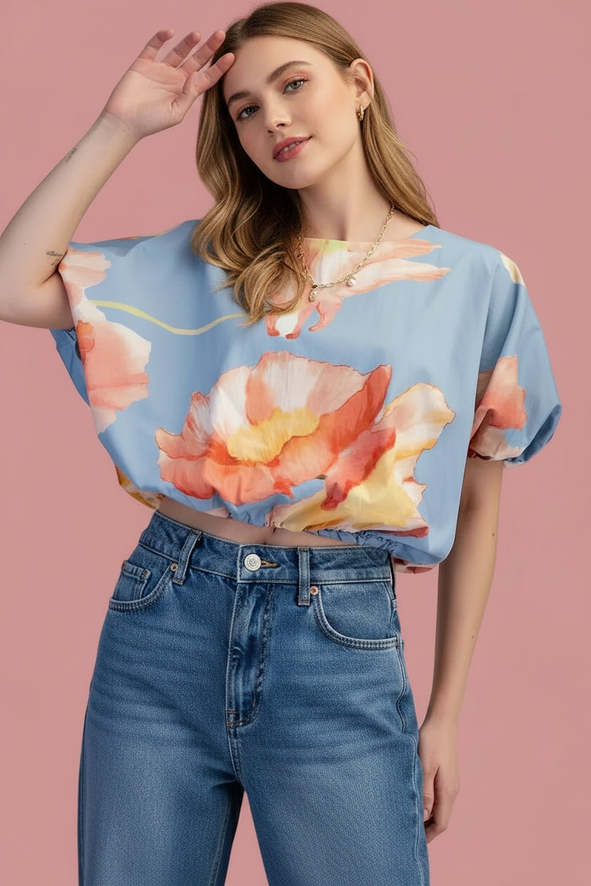 Floral Bubble Top