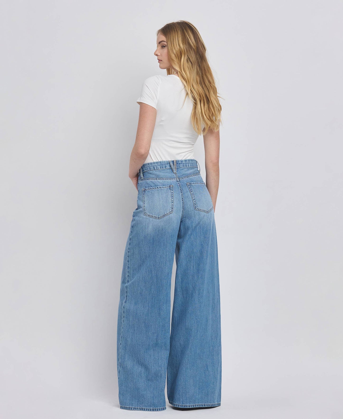 High Rise Wide Leg Jeans