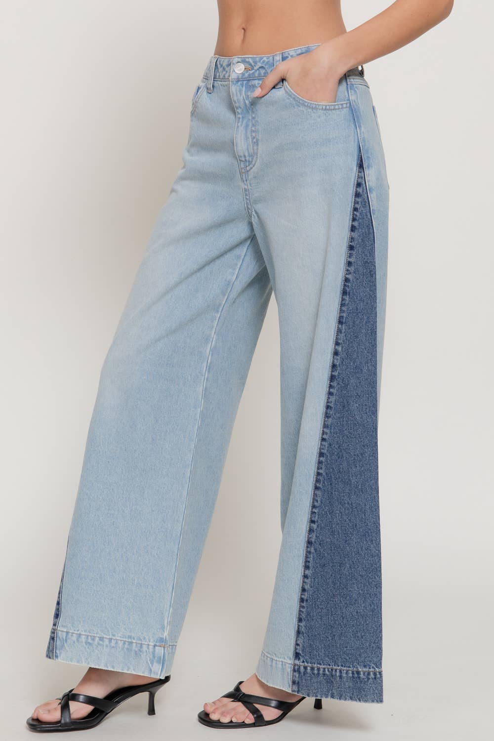 Two Tone Denim Pants