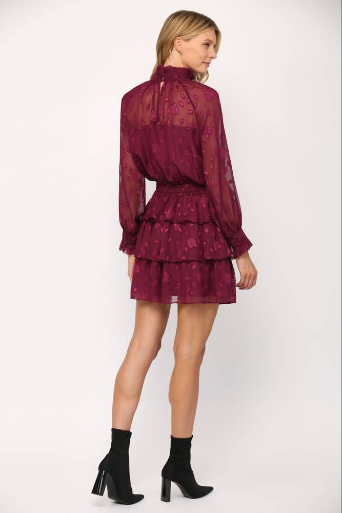 Katy Burgundy Dress
