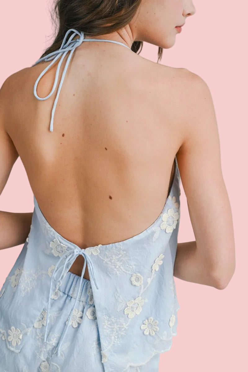 Alexa Embroidered shorts set