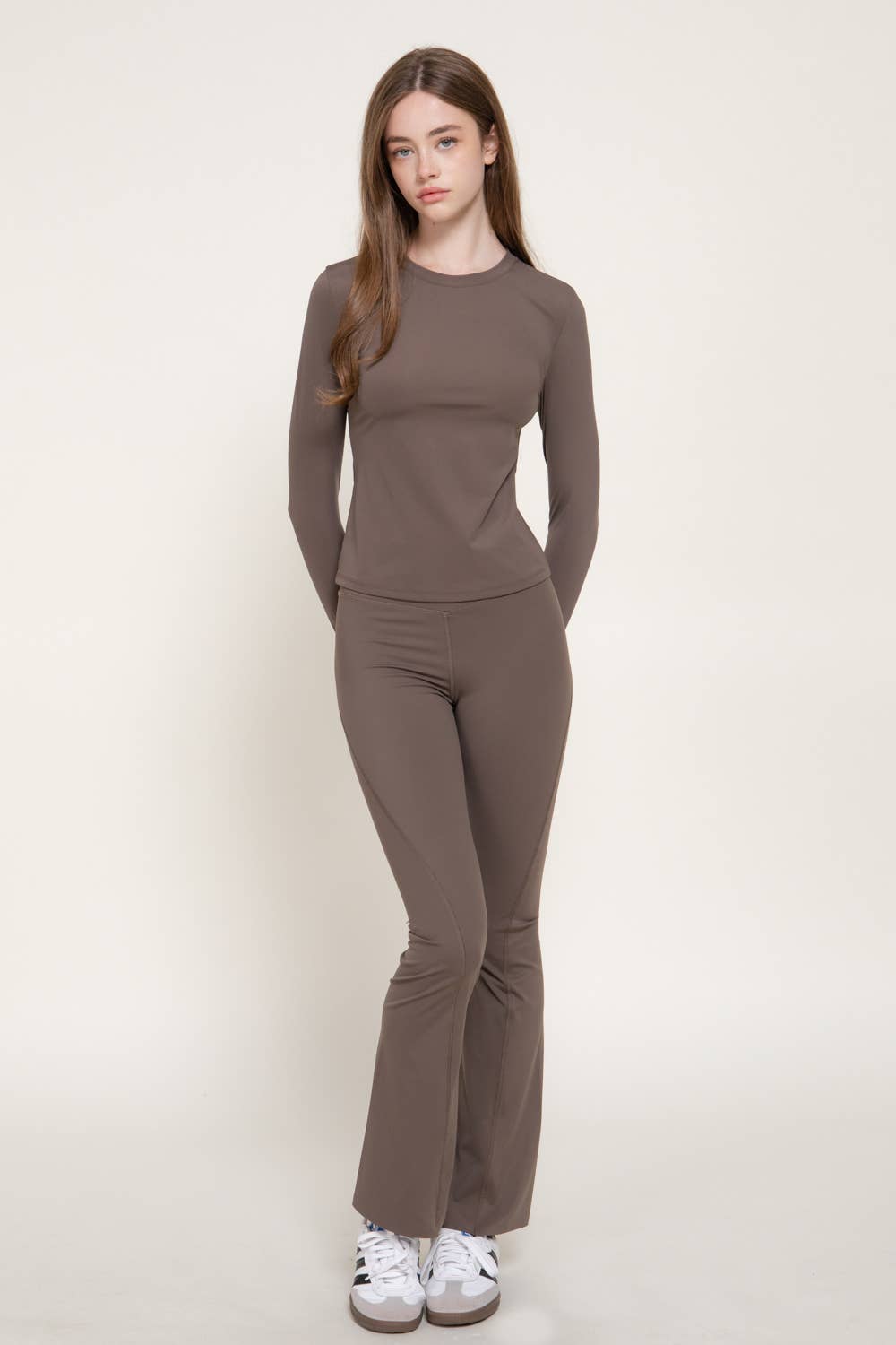 Long Sleeve Crew Neck Workout Top