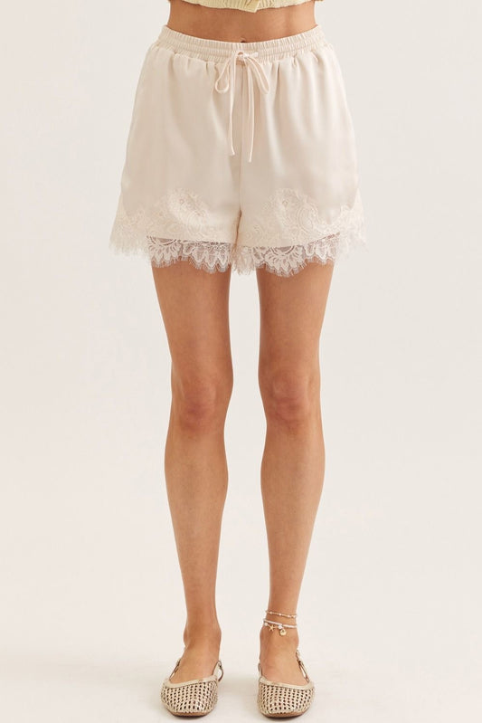 Satin Lace Shorts