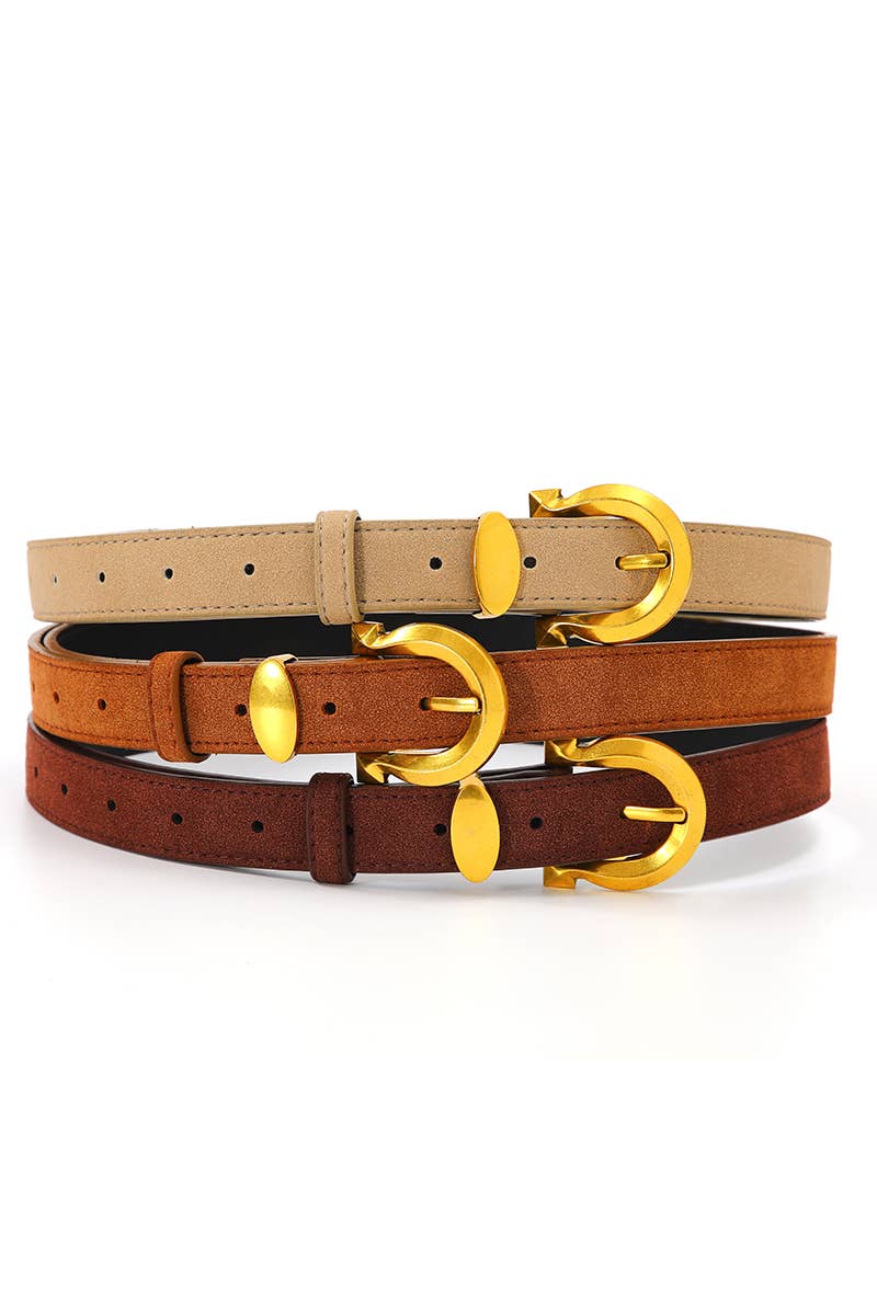Horseshoe Suede Belt