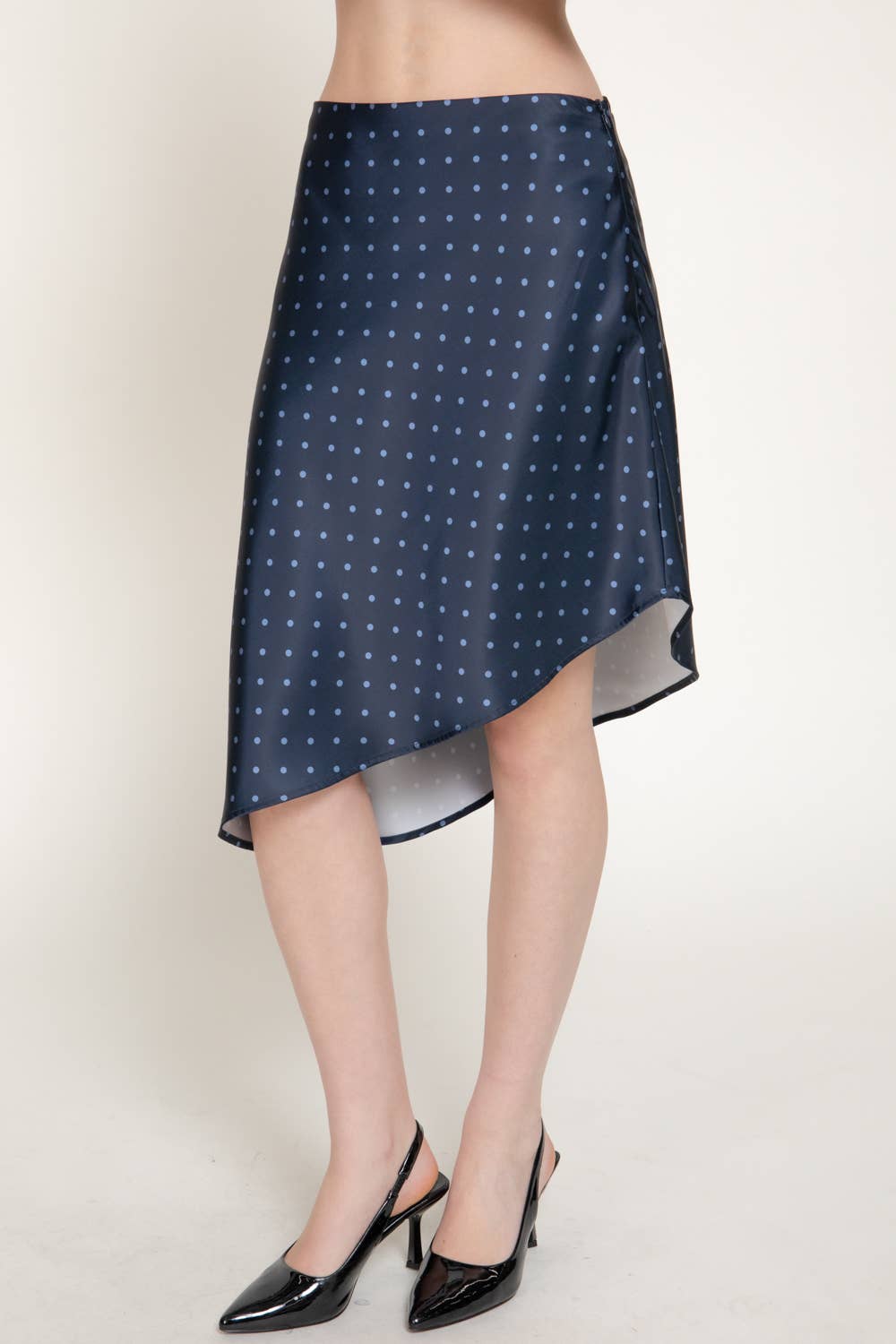Navy Asymmetrical Skirt