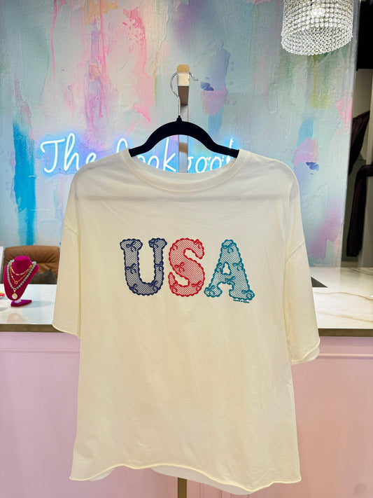 USA White T-shirt