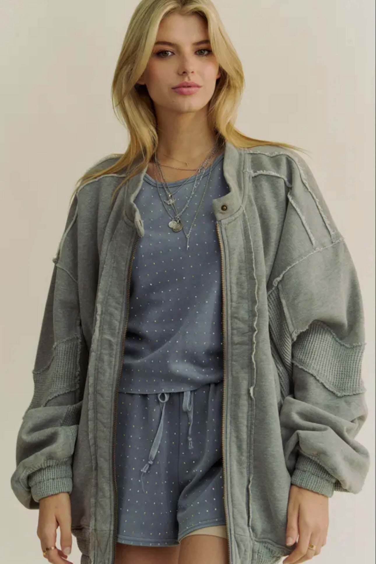 All over Rhinestones Short Set