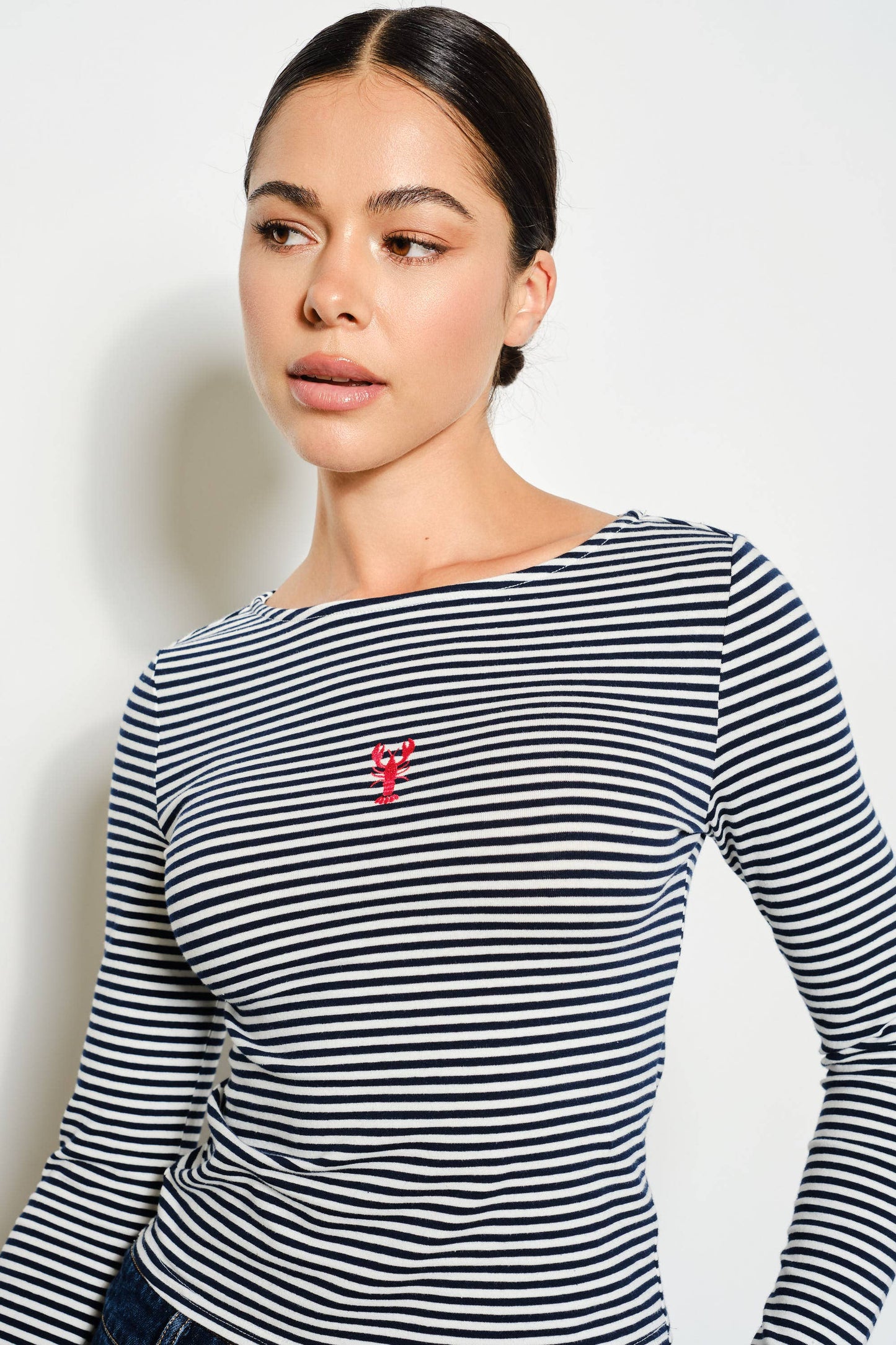 Kelly  Embroidered Lobster Top