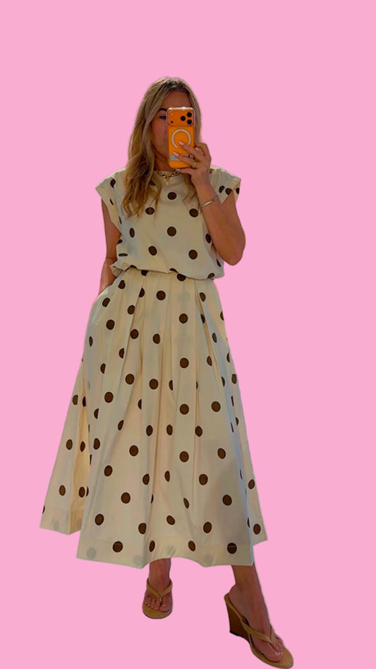 Brown Polka Dot Set