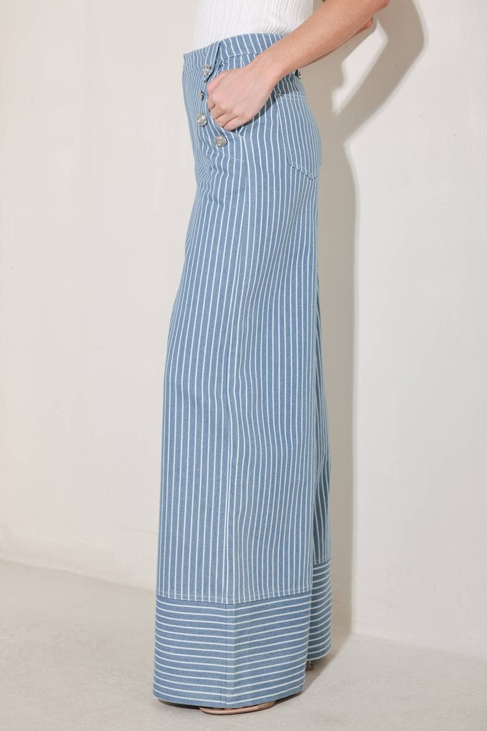 Striped Wide Leg Pants
