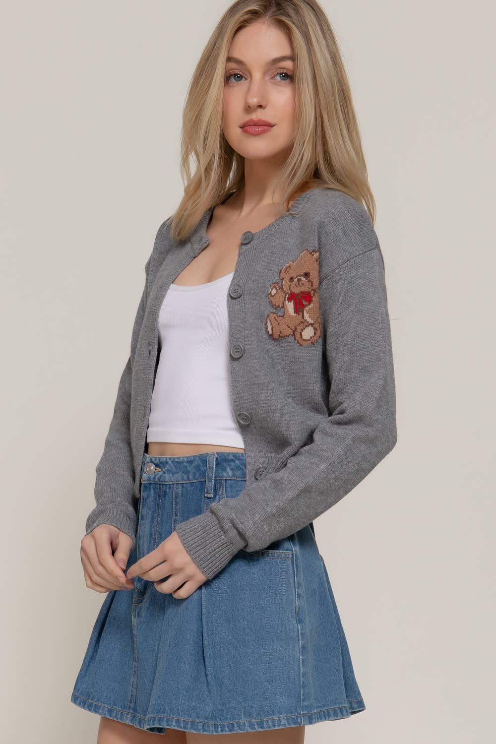 Pink Teddy  Cardigan