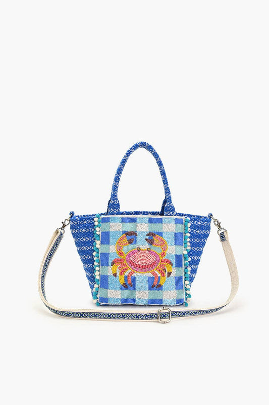 Crab It Beaded Tote Bag