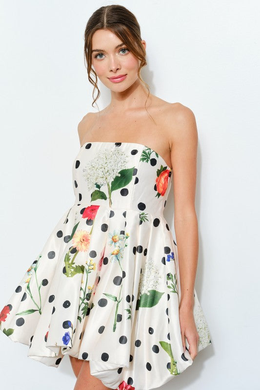 Polka Dot Floral Dress