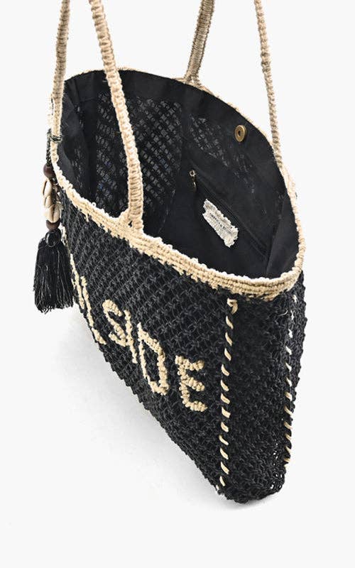 Poolside Jute Macrame Tote