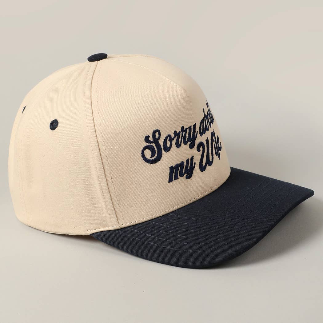 Sorry About My Husband Embroidery Cap