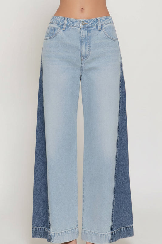 Two Tone  Denim Pants