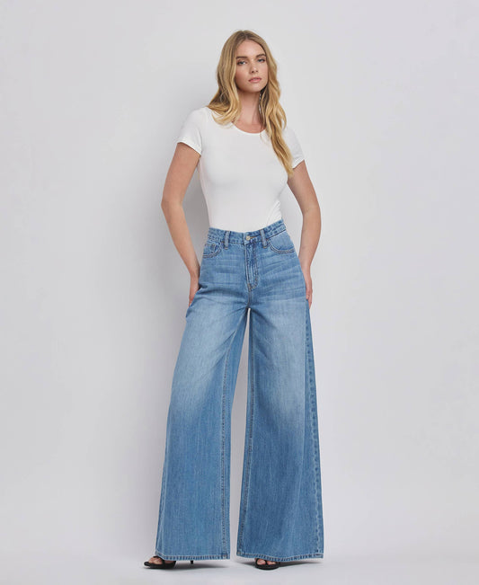 High Rise Wide Leg Jeans