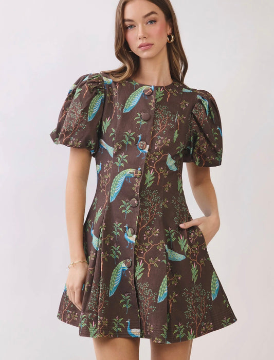Peacock Denim Dress