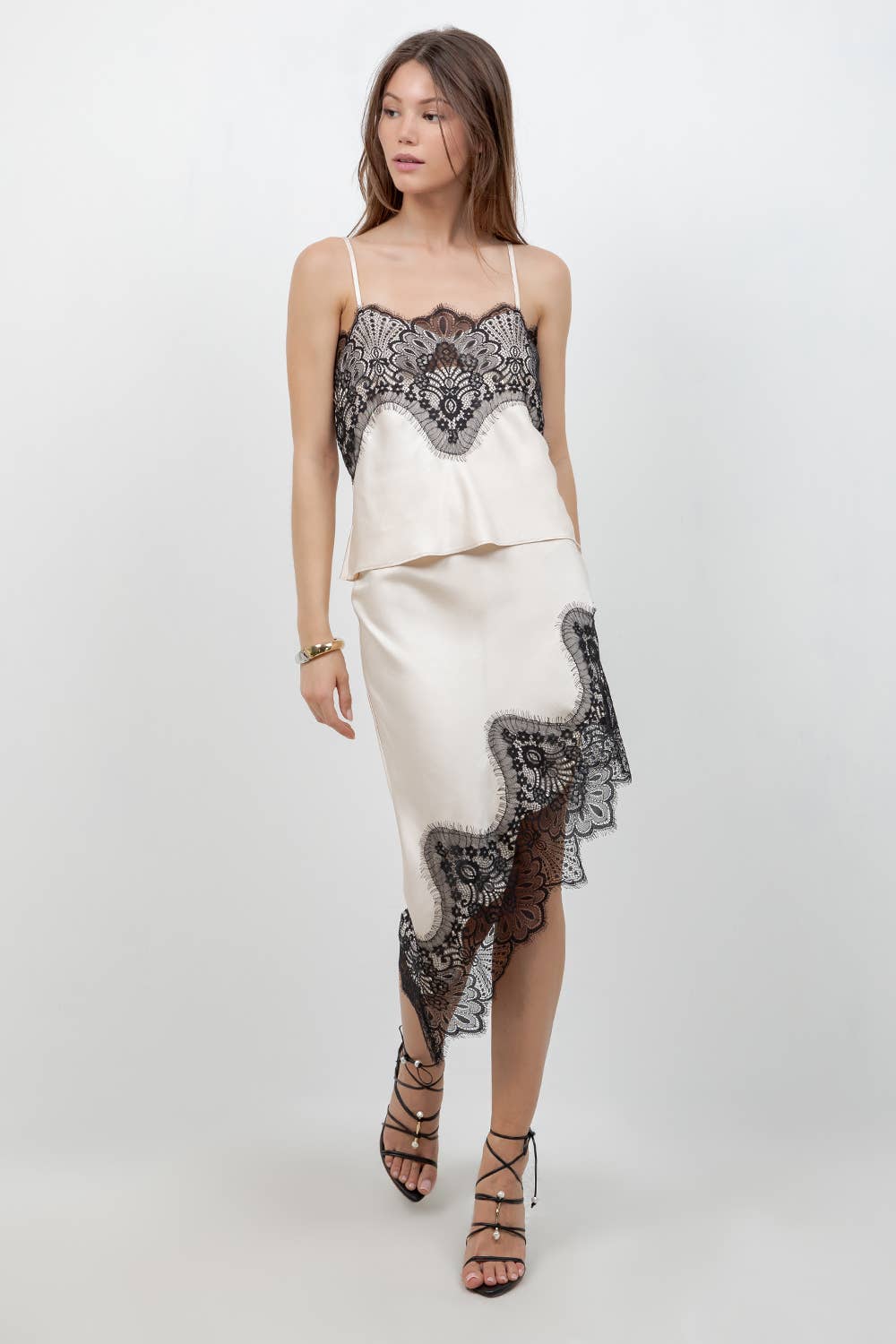 Kate Satin Lace Top