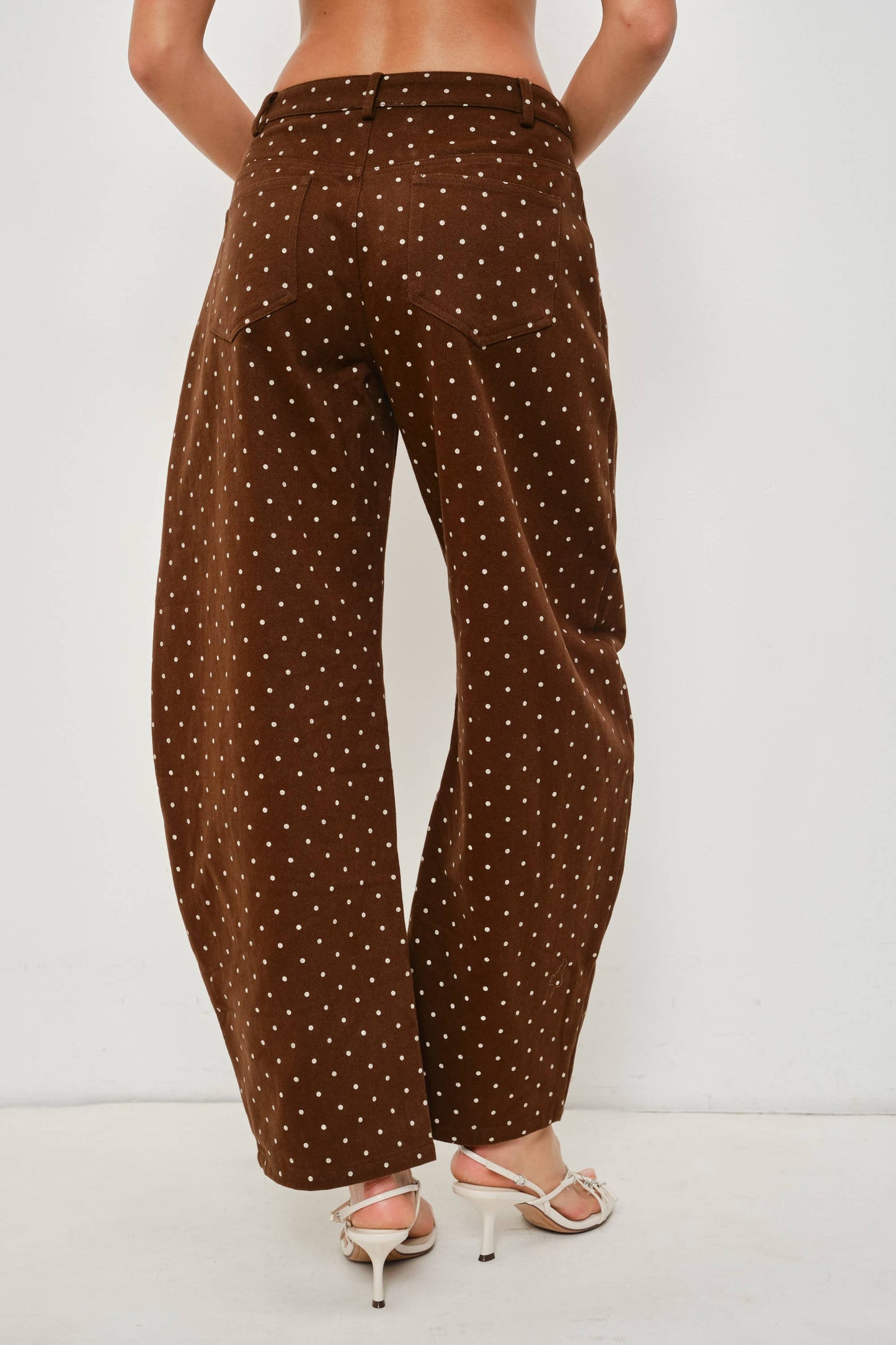 Mila Polka Dot Barrel Jeans