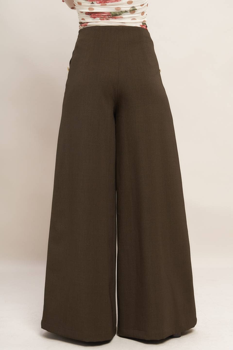 Brown Wide-leg Pants