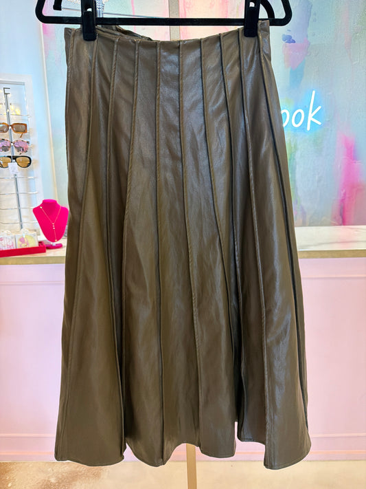 Athena Pleated Midi Skirt