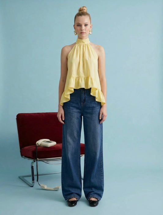 Hi Low Yellow Top