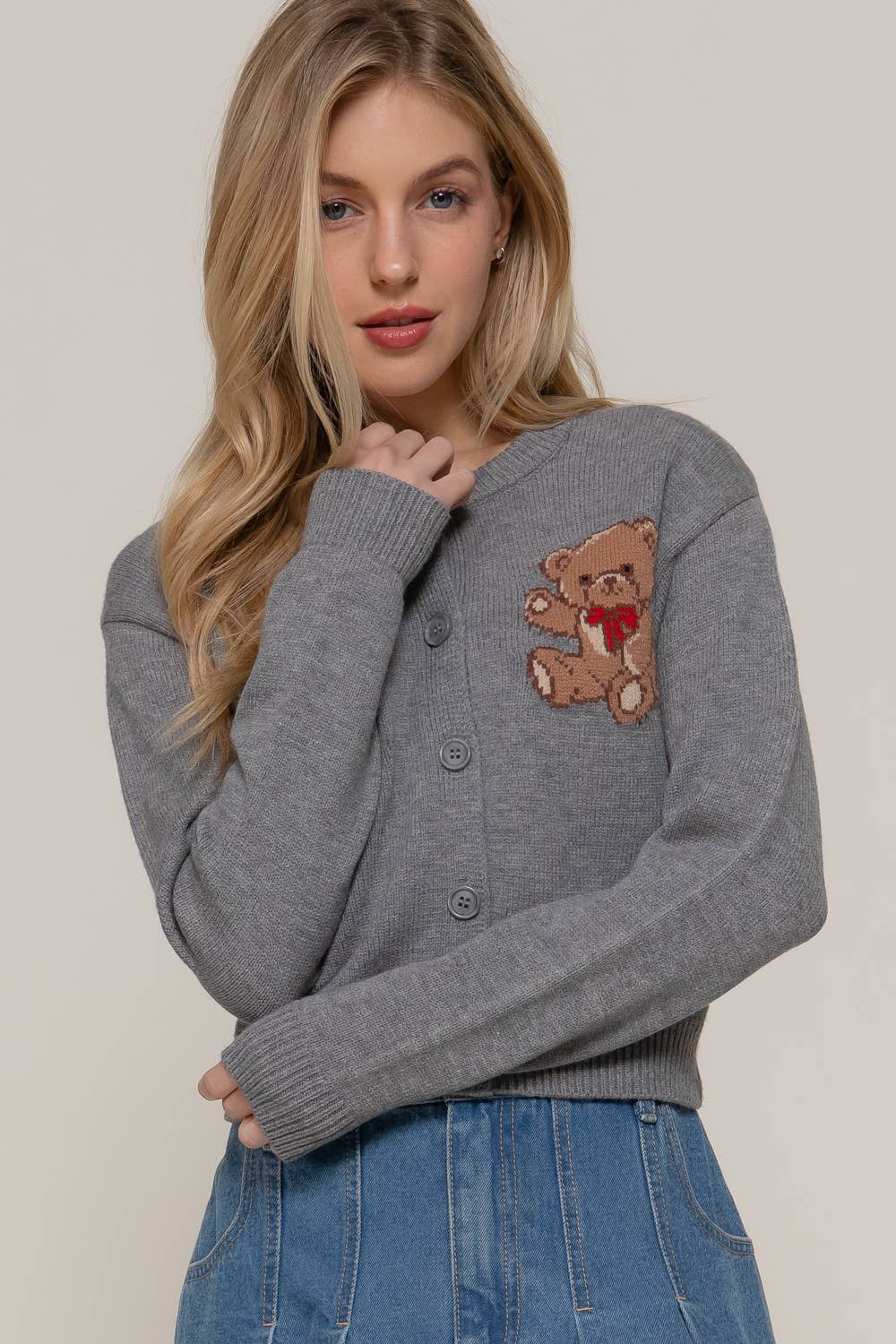 Pink Teddy  Cardigan