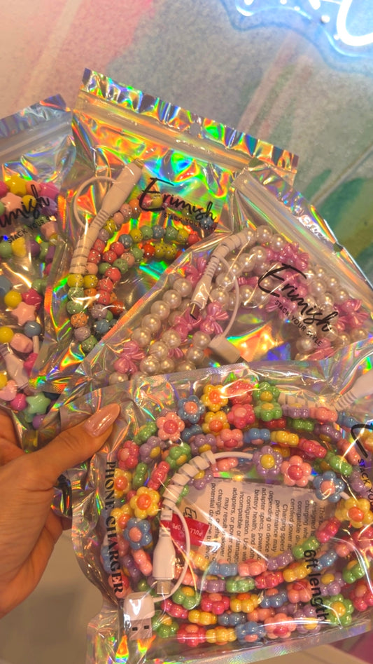 Beaded Phone chargers