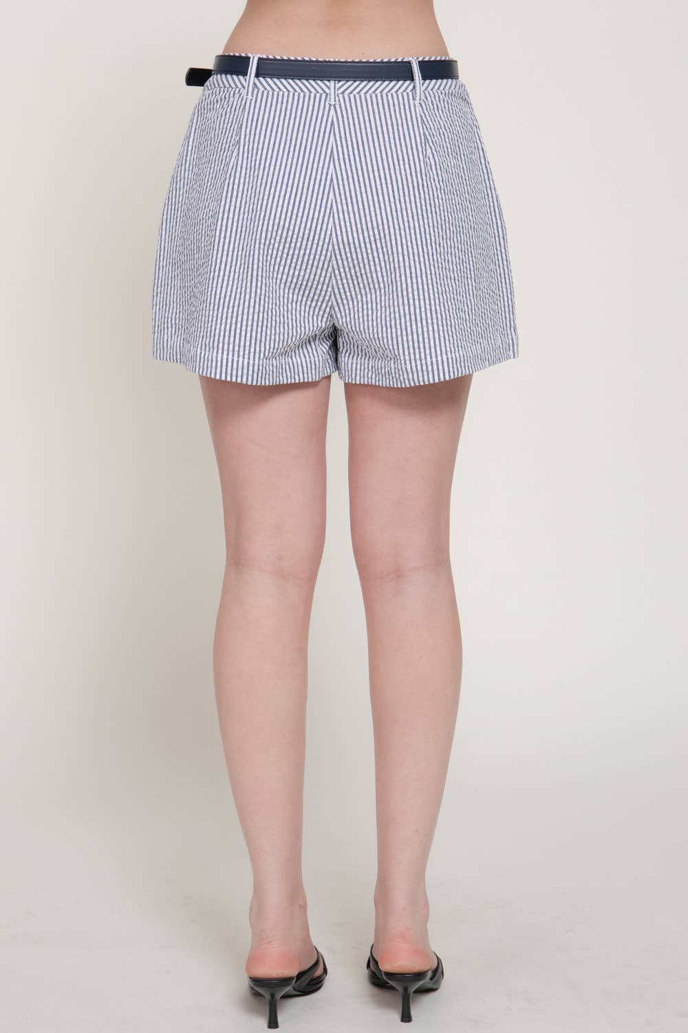 Striped Skort with Belt