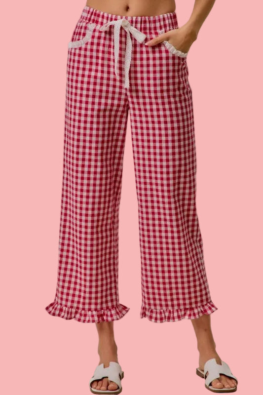 Gingham Capri Pants