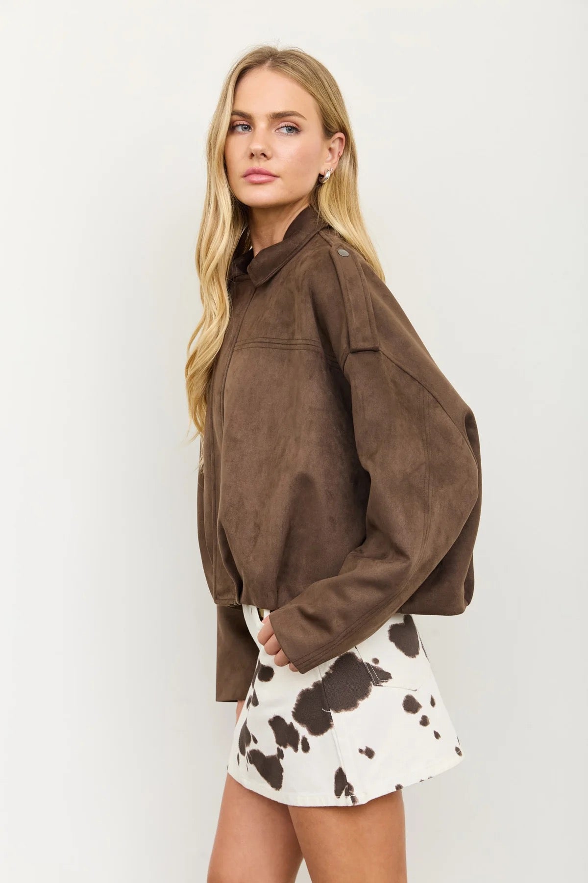 Suede Bomber Jacket