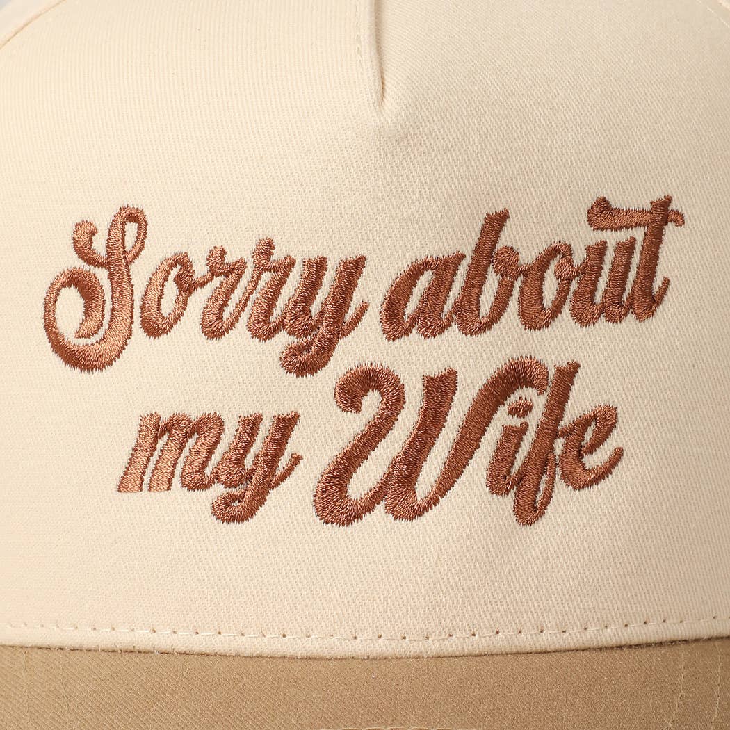Sorry About My Husband Embroidery Cap